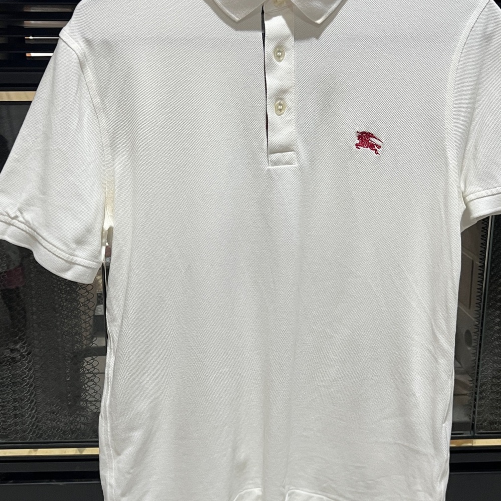 Burberry White Polo Shirt Classic Design